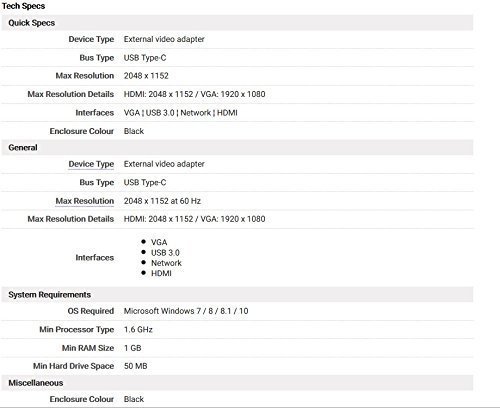 Dell DA200 Adapter-USB-C to HDMI/VGA/Ethernet/USB 3.0 Dell DA200 Adapter-USB-C to HDMI/VGA/Ethernet/USB 3.0