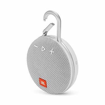 JBL Clip 3 Portable Bluetooth Speaker, White JBL Clip 3 Portable Bluetooth Speaker, White