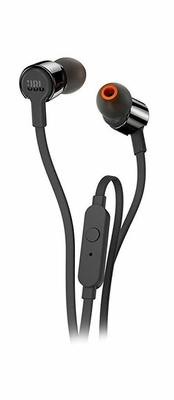 JBL T210 Pure Bass in-Ear Headphones with Mic, Black