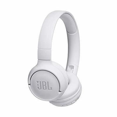 JBL Tune 500BT Powerful Bass Wireless On-Ear Headphones, White