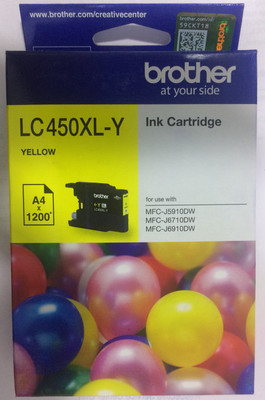 Brother LC450XL Ink Cartridge, Yellow