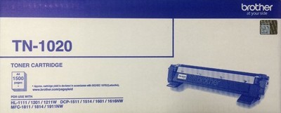 Brother TN-1020 Toner Cartridge, Black Brother TN-1020 Toner Cartridge, Black