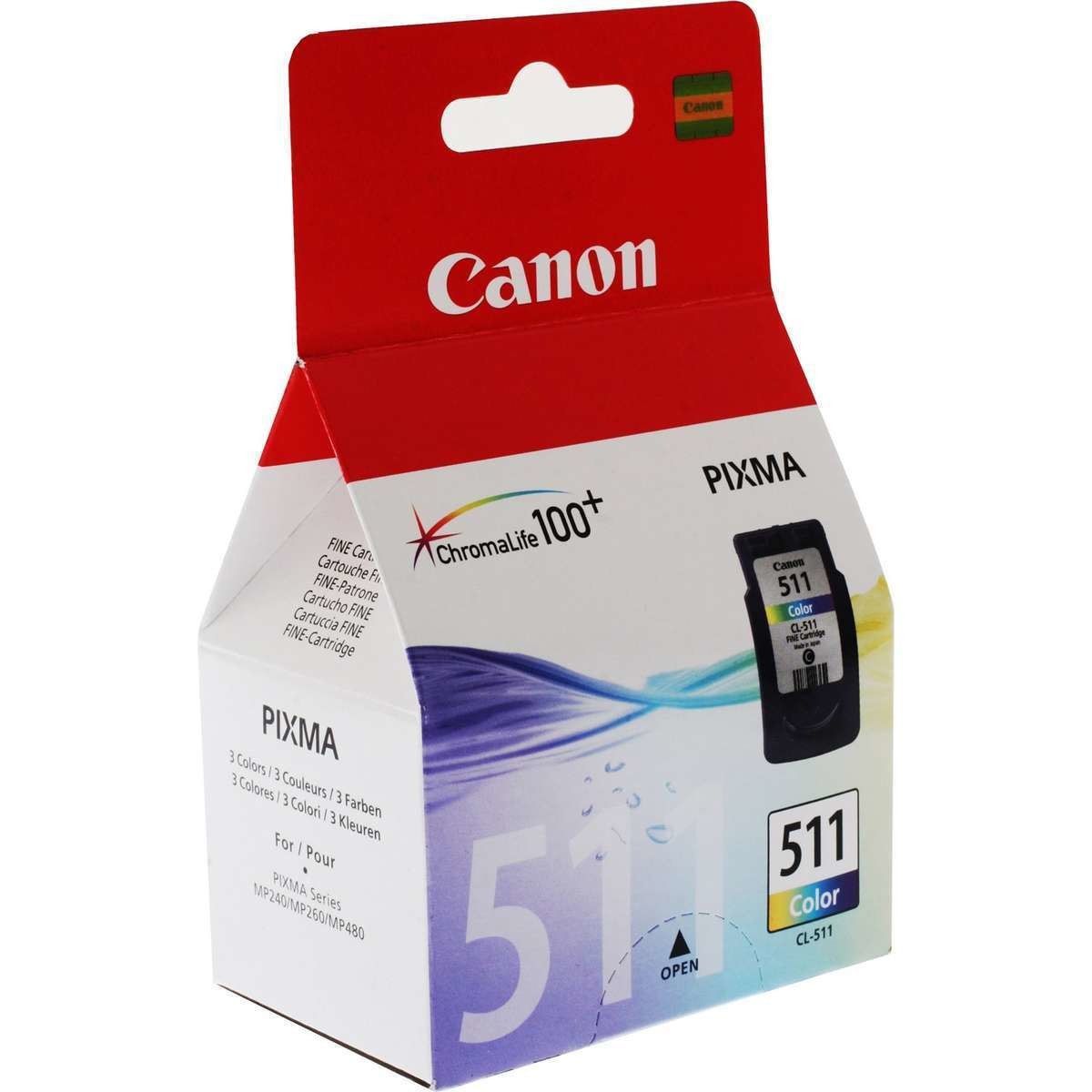Canon 511 Ink Cartridge, Tri Color