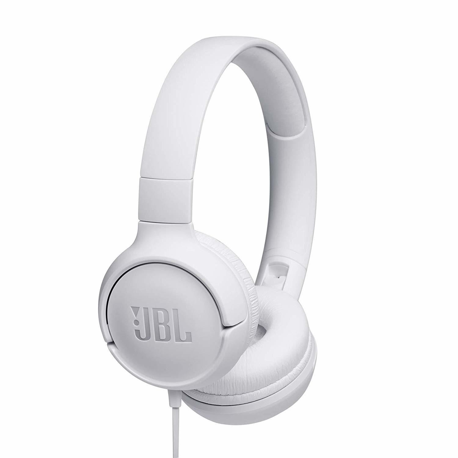 JBL Tune 500 on-ear Headphones, White
