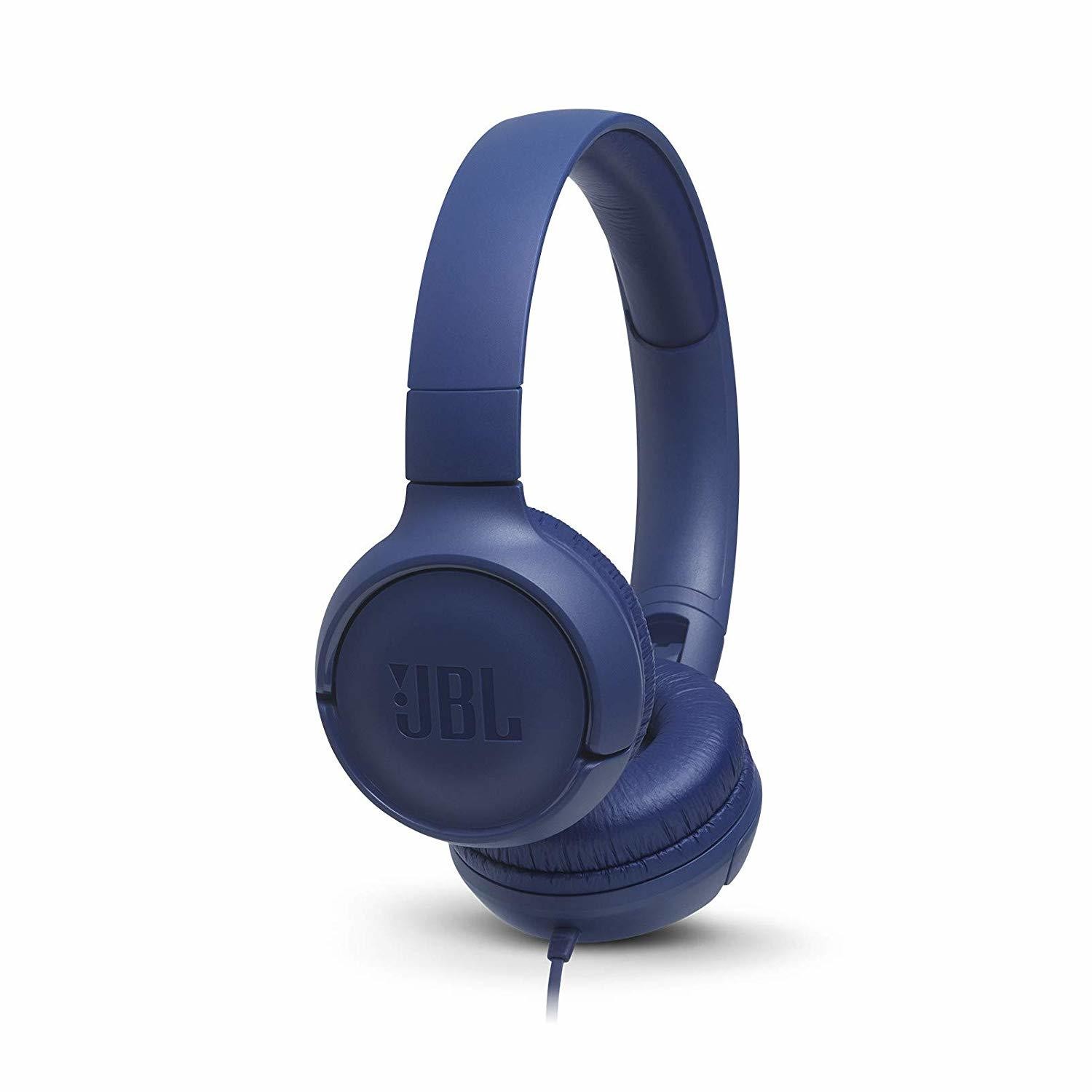 JBL Tune 500 on-ear Headphones, Blue