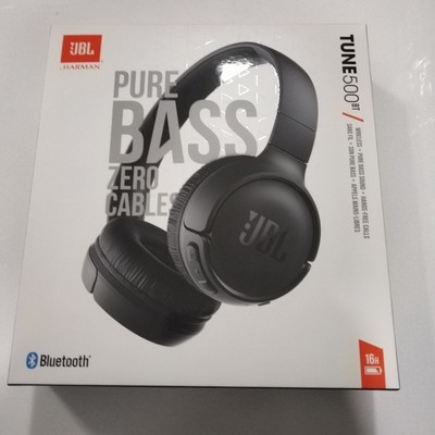 JBL Tune 500BT Powerful Bass Wireless On-Ear Headphones -black JBL Tune 500BT Powerful Bass Wireless On-Ear Headphones -black
