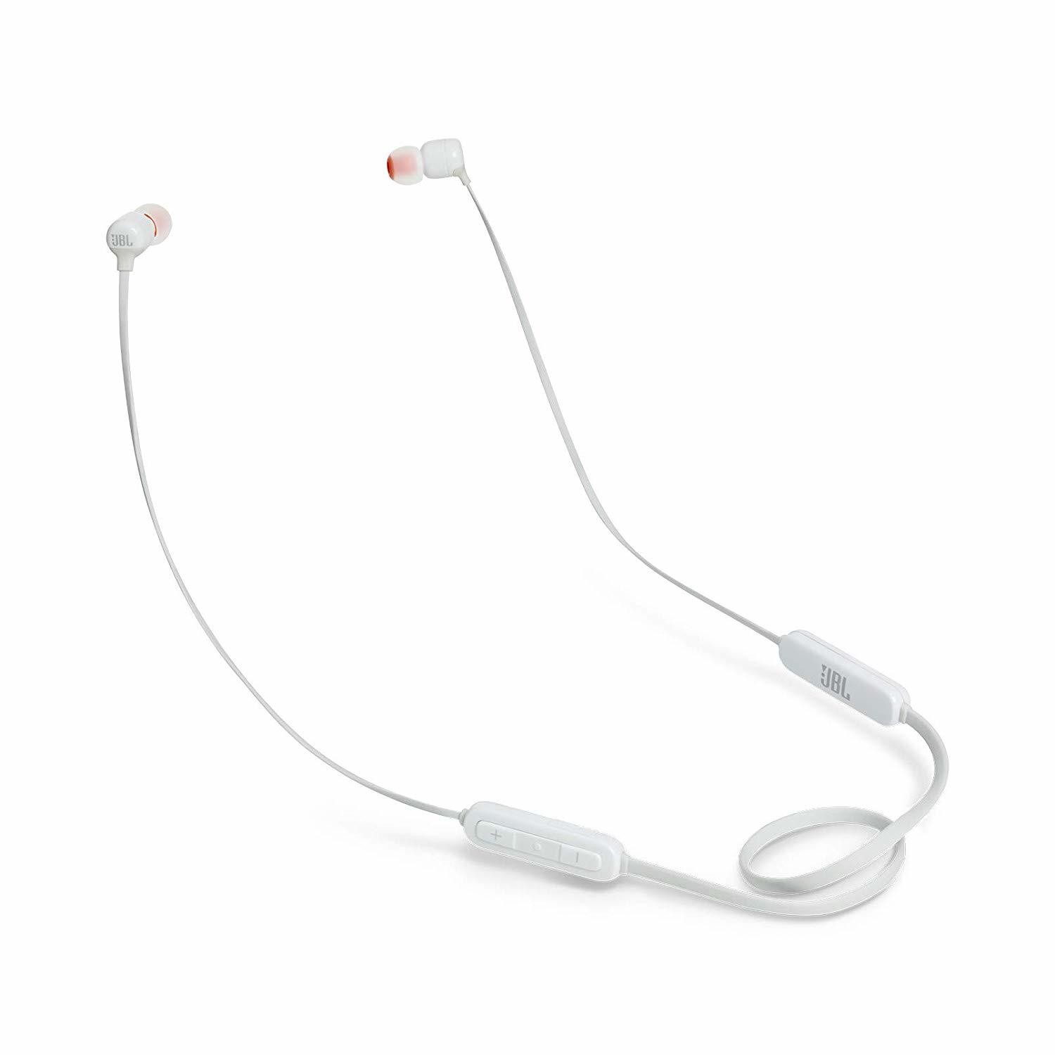 JBL T110BT Wireless in-Ear Headphones with Mic, White
