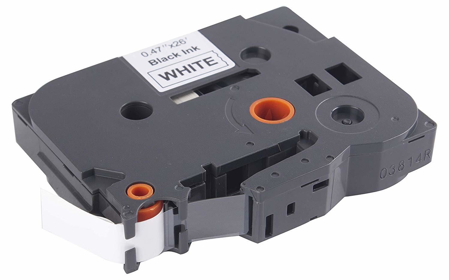 Compatible Tze-231 Laminated 12mm Black on White Label Tape