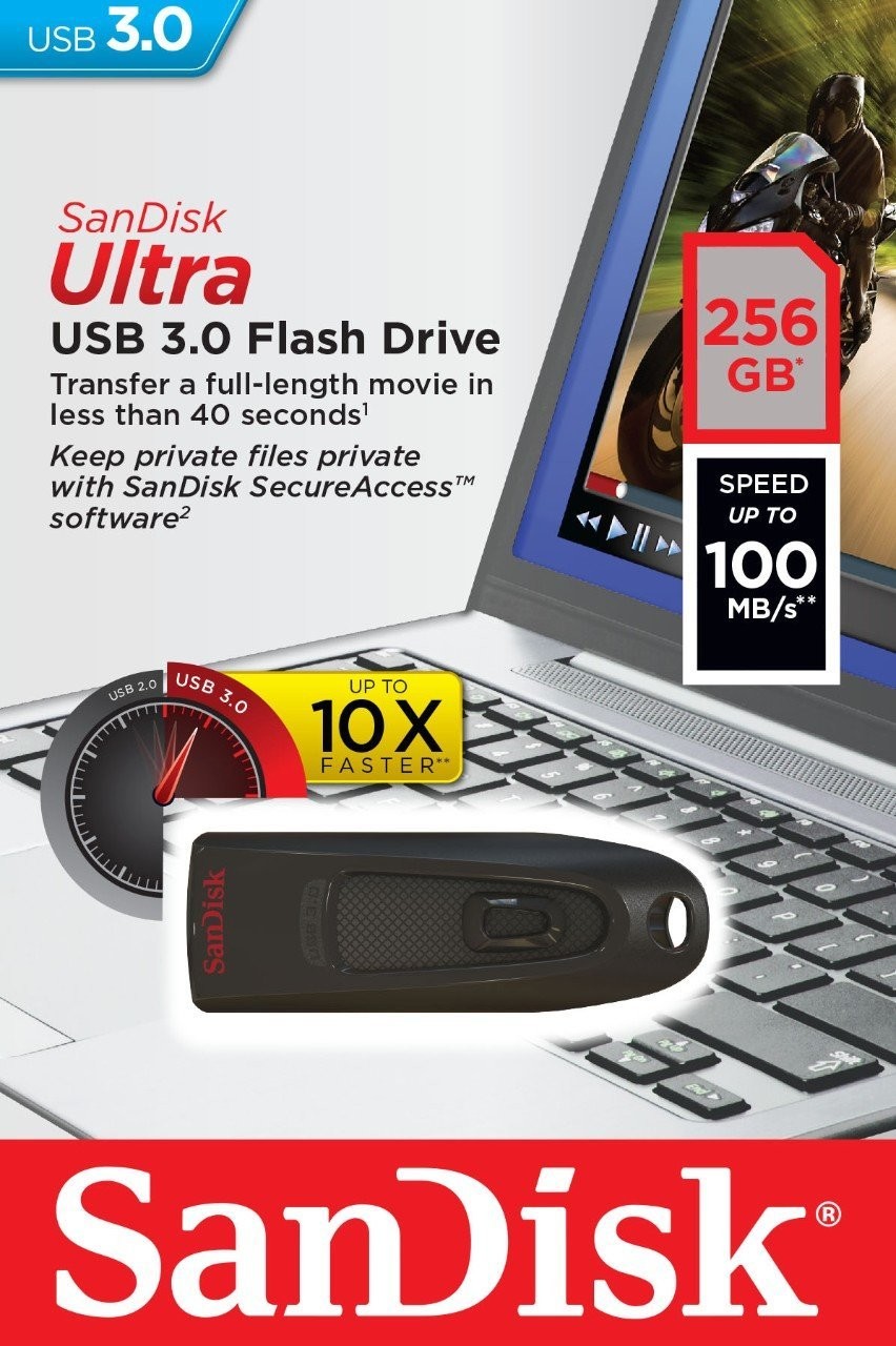 SanDisk Ultra 256GB USB 3.0 Pen Drive ,CZ48