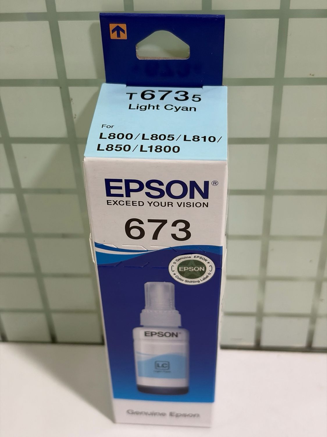 Epson 673 Light Cyan ink Bottle