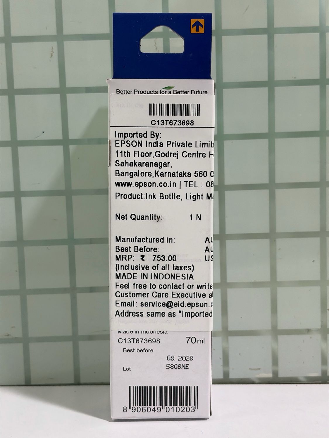 Epson 673 Light Magenta ink Bottle