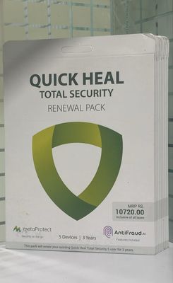 Renewal, 5 User, 3 Year, Quick Heal Total Security