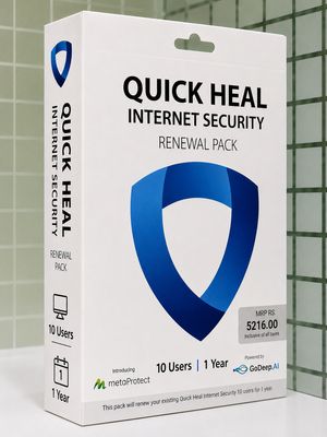 Renewal, 10 User, 1 Year, Quick Heal Internet Security