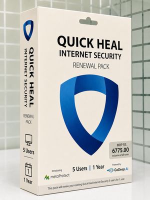Renewal, 5 User, 3 Year, Quick Heal Internet Security