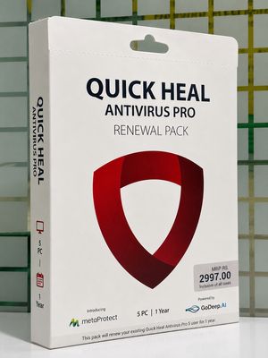 Renewal, 5 User, 1 Year, Quick Heal Antivirus Pro