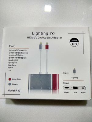 Lighting to HDMI with VGA Adapter Cable Lighting to HDMI with VGA Adapter Cable