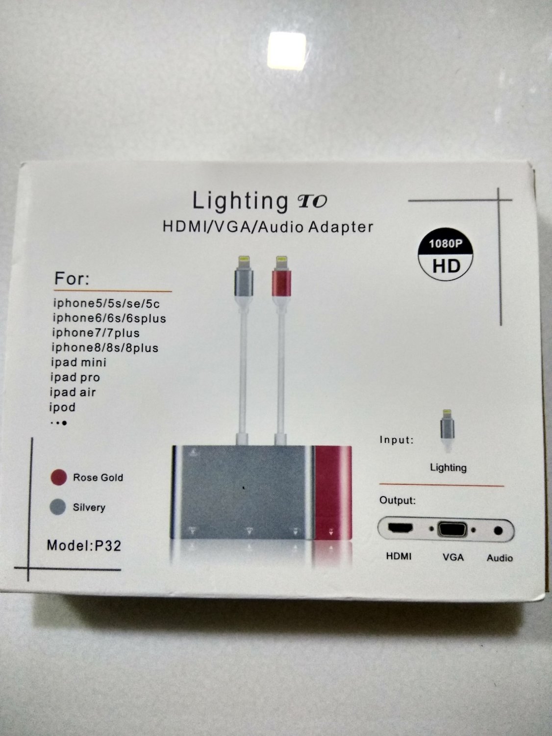Lighting to HDMI with VGA Adapter Cable