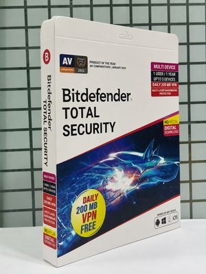 New, 3 User, 1 Year, Bitdefender Total Security (200MB VPN) New, 3 User, 1 Year, Bitdefender Total Security (200MB VPN)