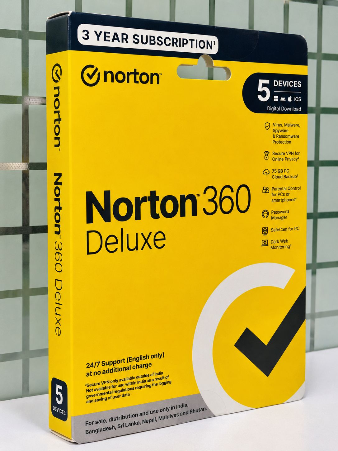 5 User, 3 Year, Norton 360 Deluxe Total Security