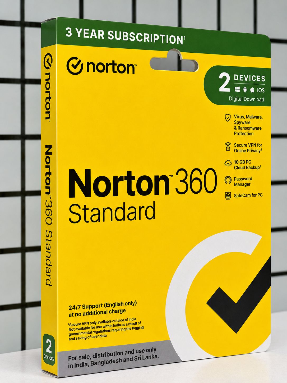 2 User, 3 Year, Norton 360 Standard Total Security