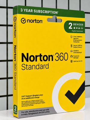 2 User, 3 Year, Norton 360 Standard Total Security