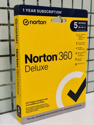 5 User, 1 Year, Norton 360 Deluxe Total Security