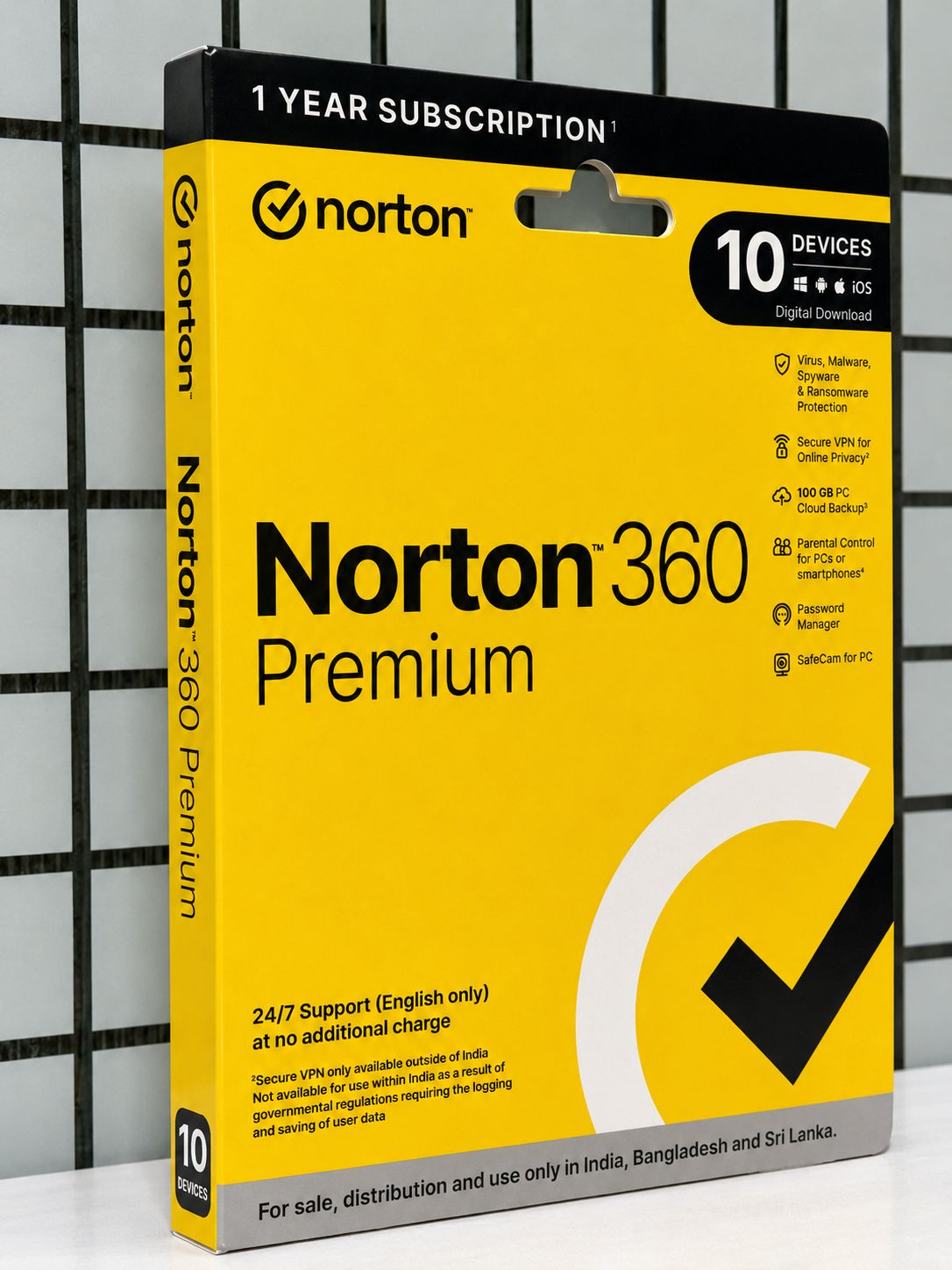 10 User, 1 Year, Norton 360 Premium Total Security