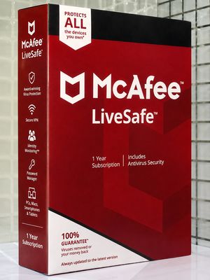 1 Devices, 1 Year, McAfee LiveSafe