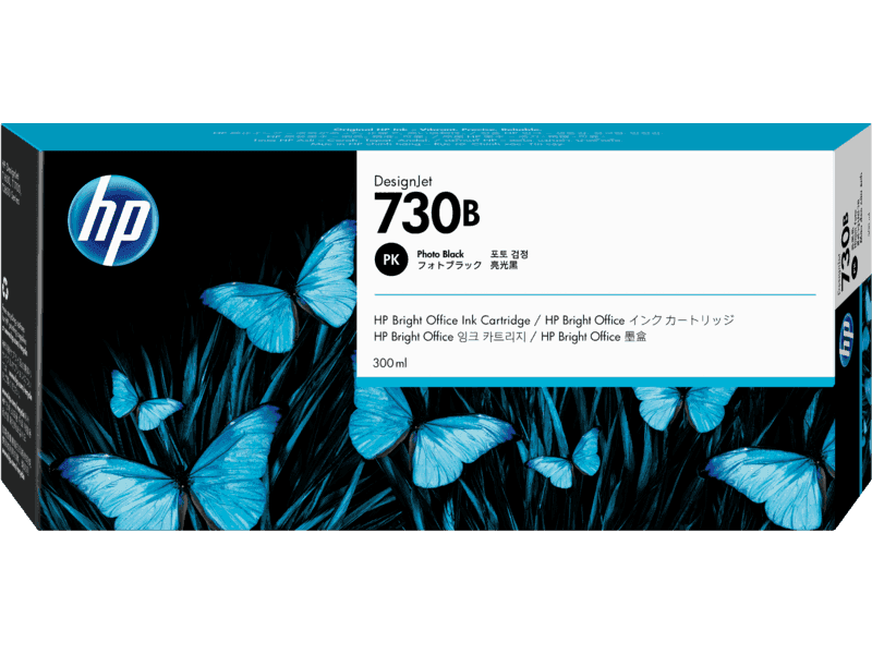 HP 730B 300-ml Photo Black Ink Cartridge (3ED49A)