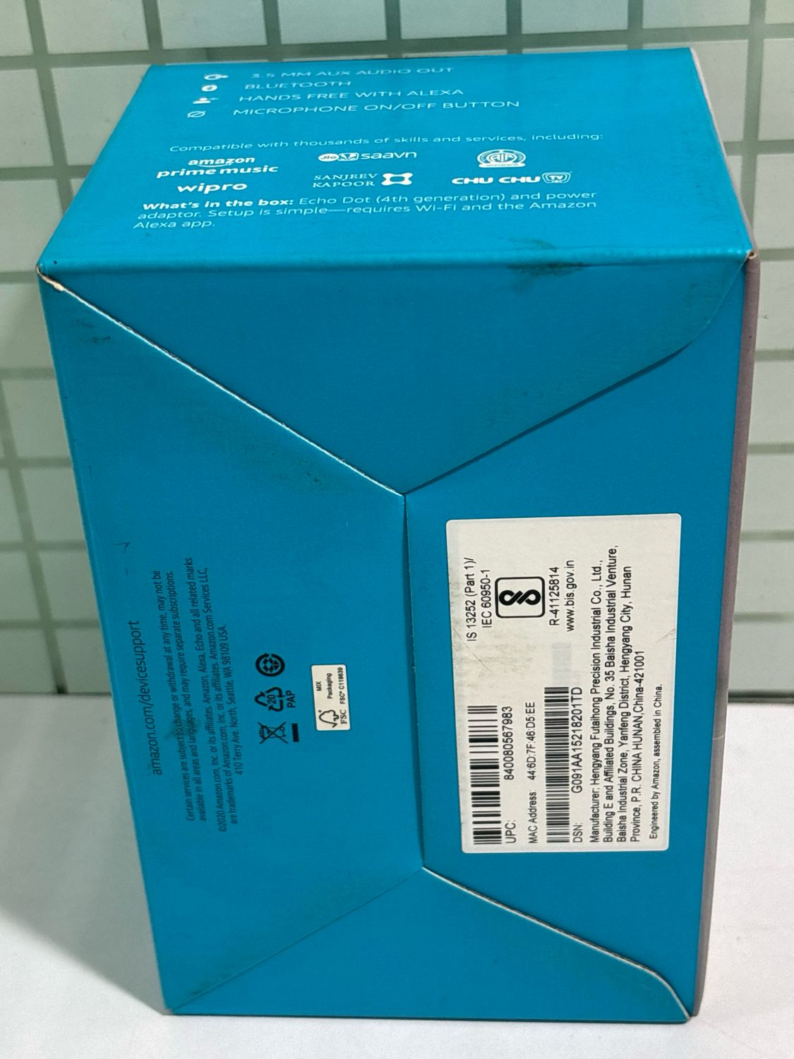 Amazon Echo Dot 4th Gen, Alexa Smart Speaker, Black