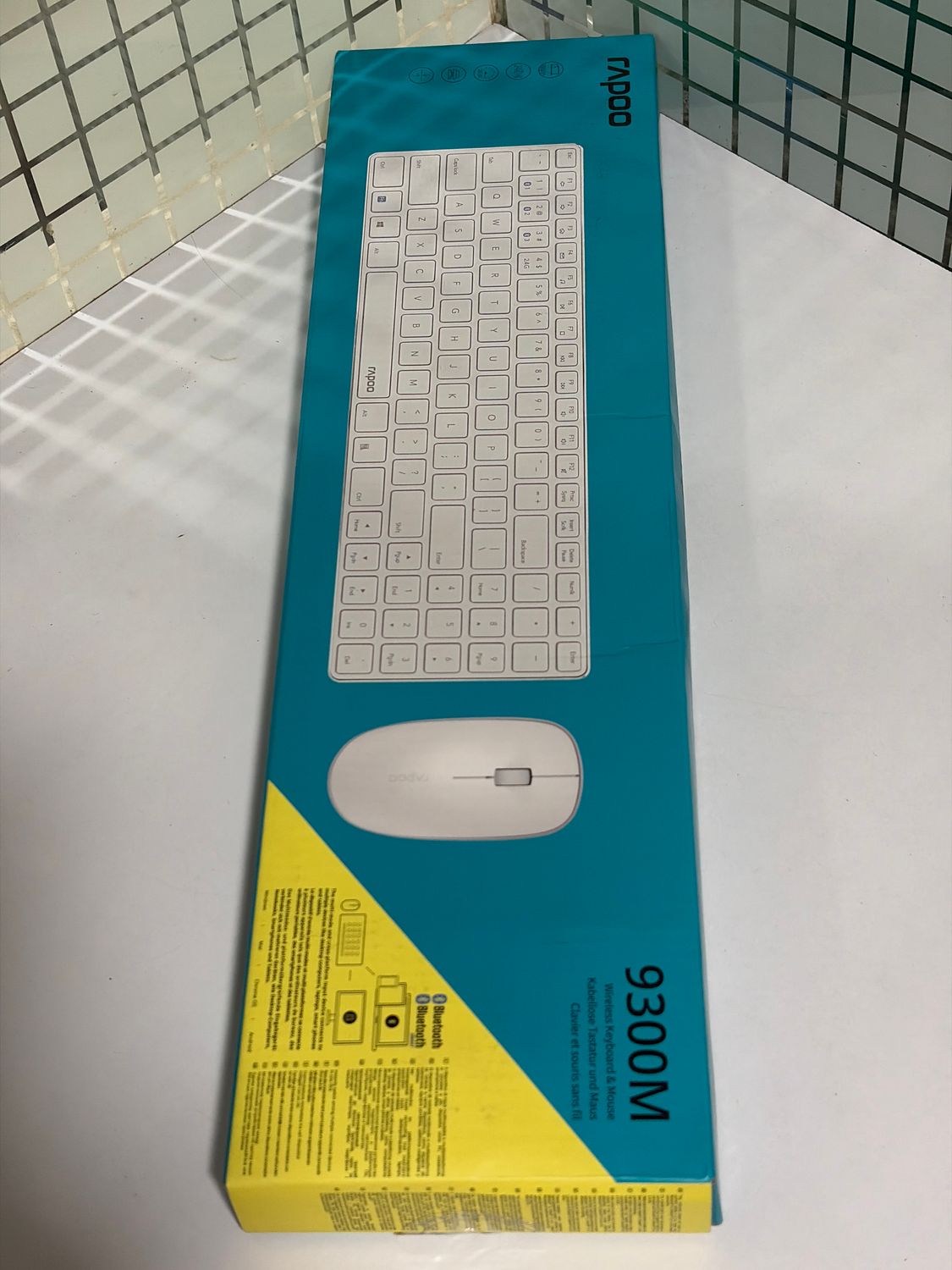 Rapoo 9300M Bluetooth Wireless Keyboard Mouse, White