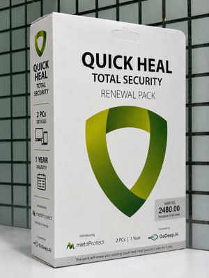 Renewal, 2 User, 1 Year, Quick Heal Total Security