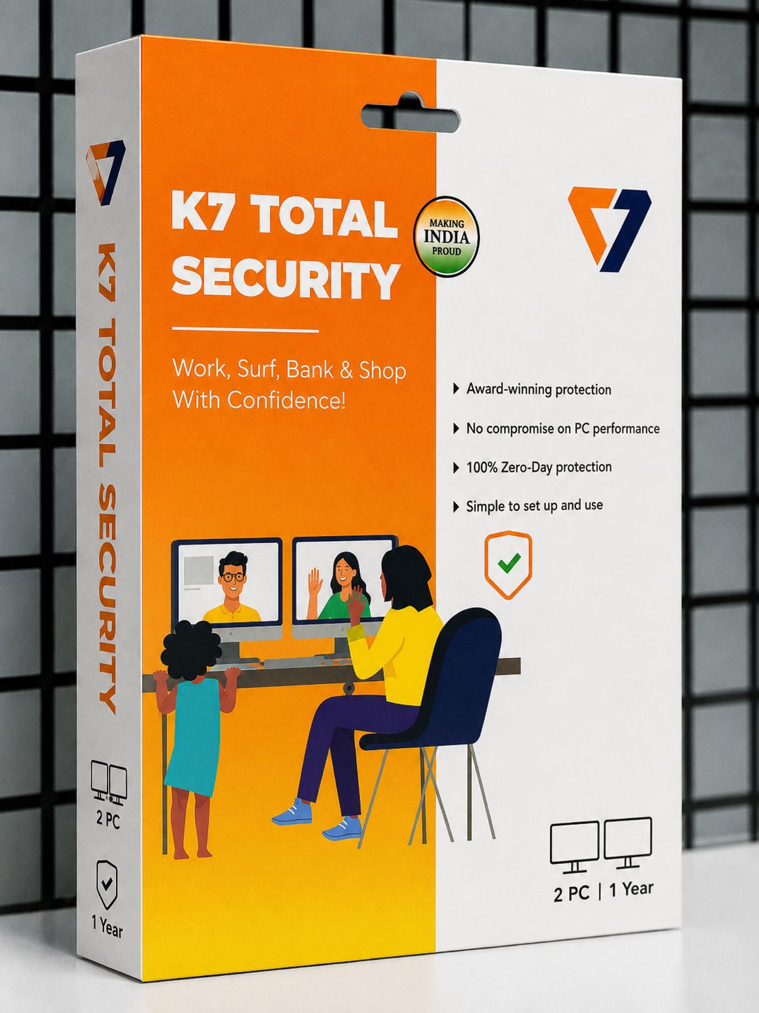 2 User, 1 Year, K7 Total Security