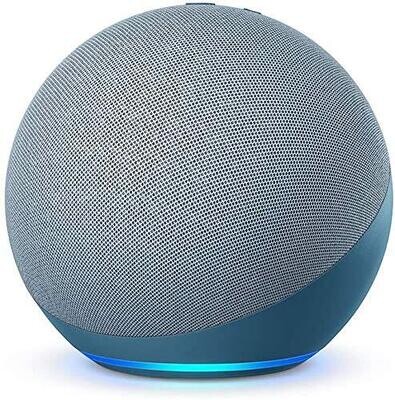 Amazon Echo 4th Gen, Alexa Smart Speaker with Dolby audio, Blue Amazon Echo 4th Gen, Alexa Smart Speaker with Dolby audio, Blue