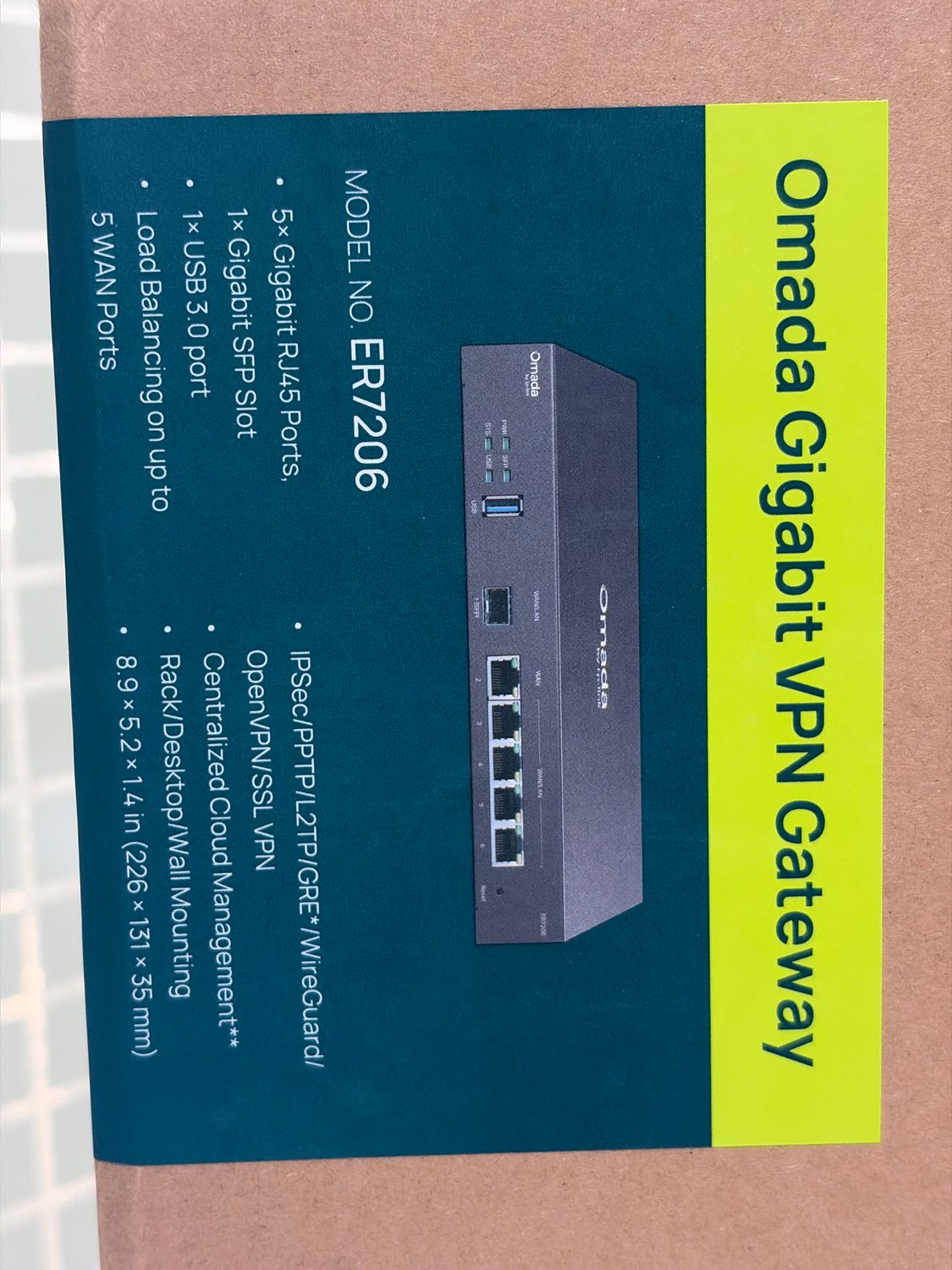 Tplink ER7206 SafeStream Gigabit Multi-WAN VPN Router