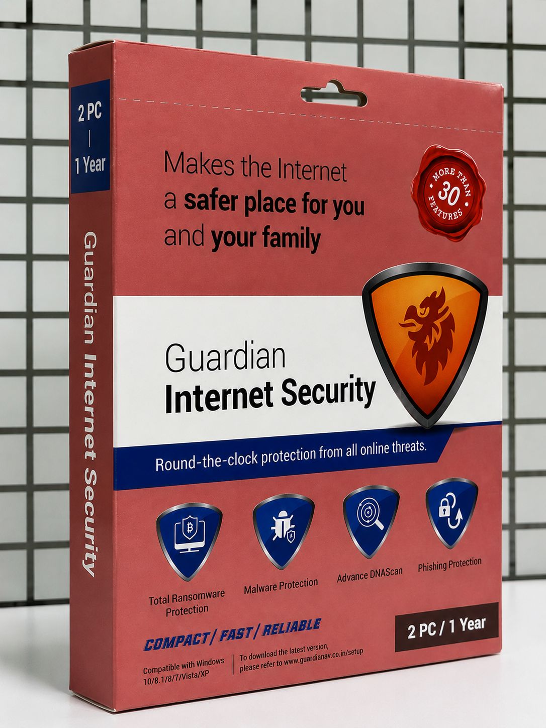 New 2pc 1yr Guardian Internet Security