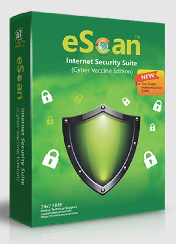 New v22x, 2 User, 1 Year, eScan Internet Security
