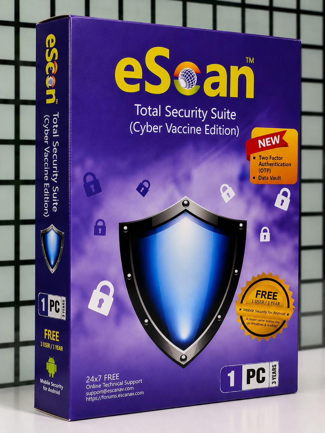 New 1pc 3yr eScan Total Security (v22)