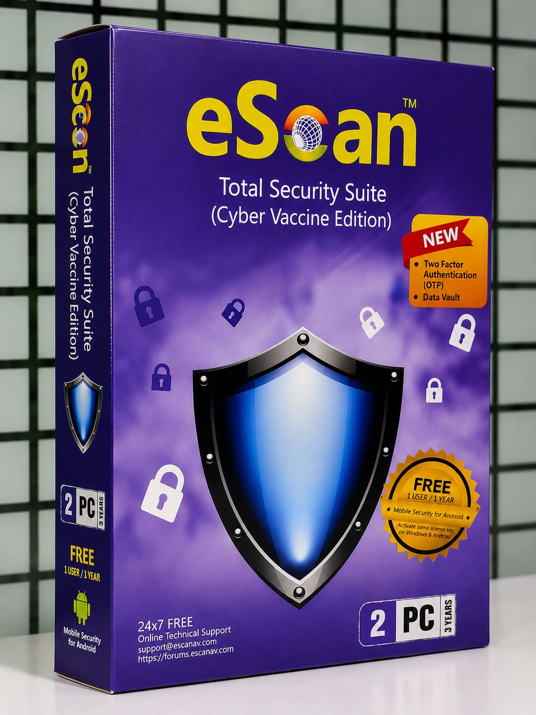 New 2pc 3yr eScan Total Security (v22)