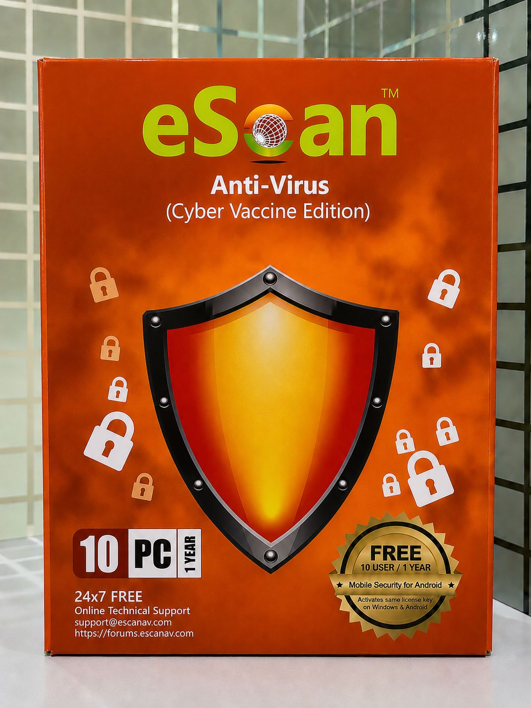 New v22x, 10 User, 1 Year, eScan Anti-Virus Security