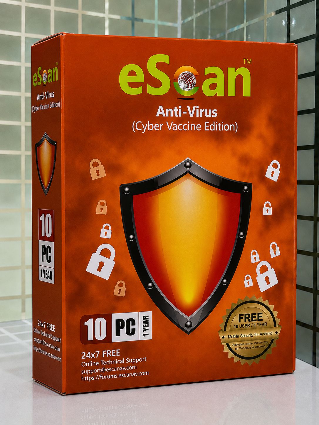 New 10pc 1yr eScan Anti-Virus Security (v22)