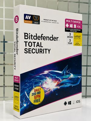 3 User, 3 Year, Bitdefender Total Security (200MB VPN)