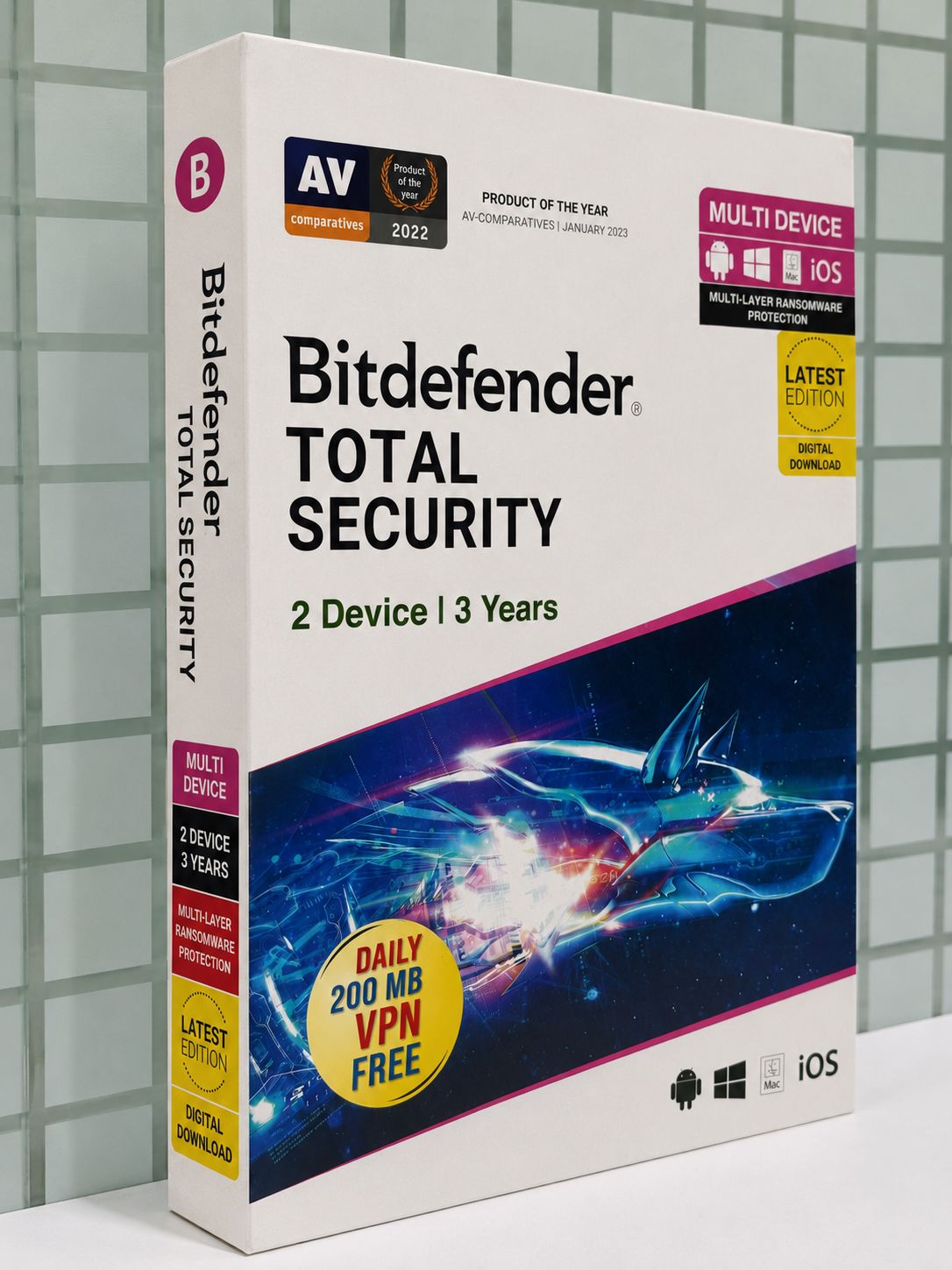 New 2pc 3yr Bitdefender Total Security (VPN)