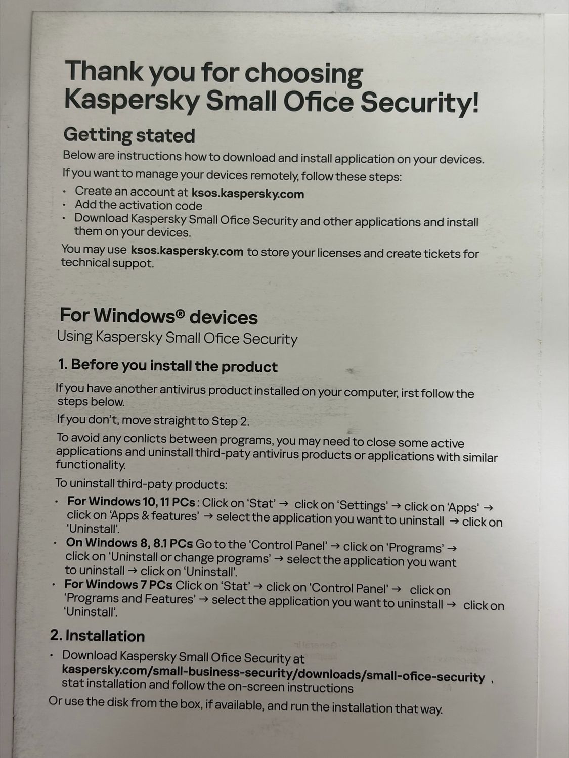20 Pc, 2 Server, 20 Mobile, 1year, Kaspersky Small Office Security
