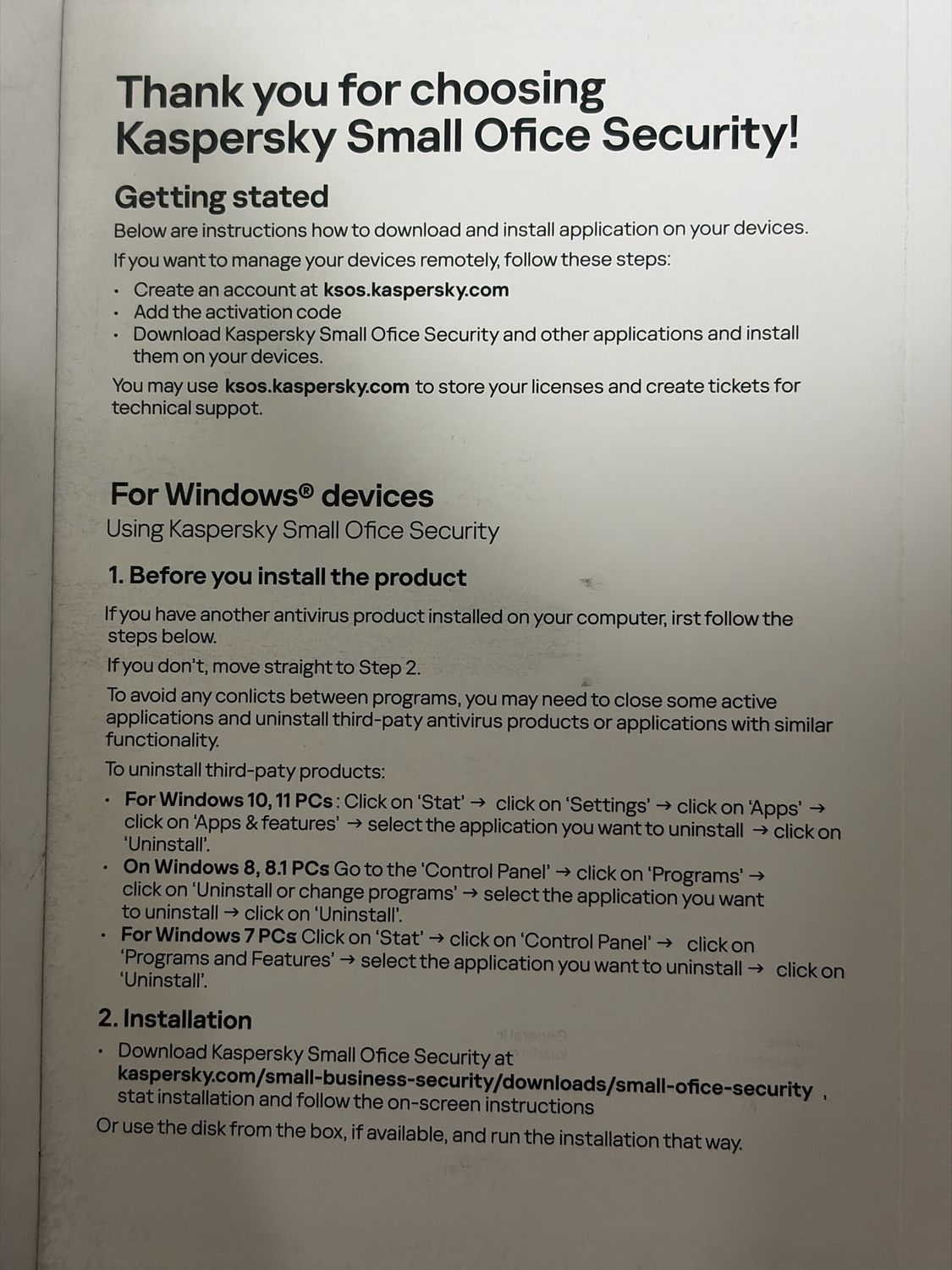 5 PC, 1 Server, 5 Mobile, 1 Year, Kaspersky Small Office Security