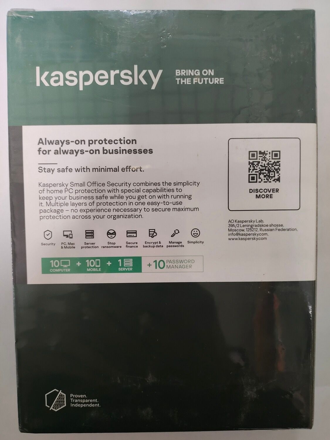 10 PC, 1 Server, 10 Mobile, 1 Year, Kaspersky Small Office Security