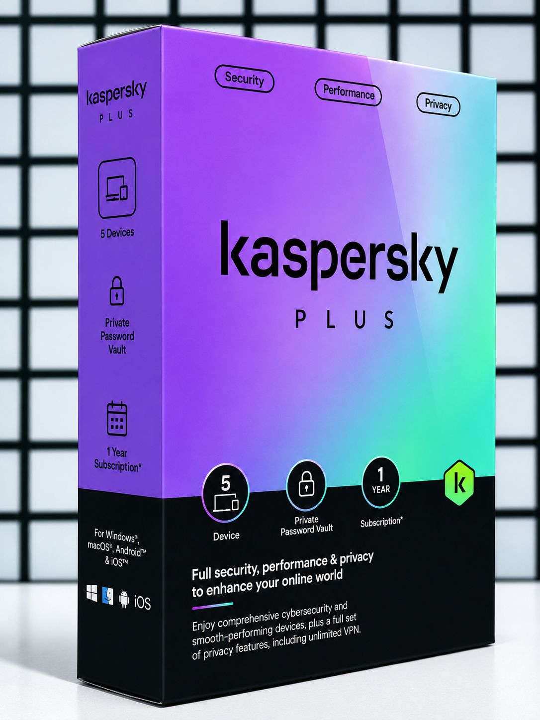 5 User, 1 Year, Kaspersky Plus (internet security)