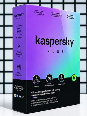 New, 5 User, 1 Year, Kaspersky Plus (internet security)