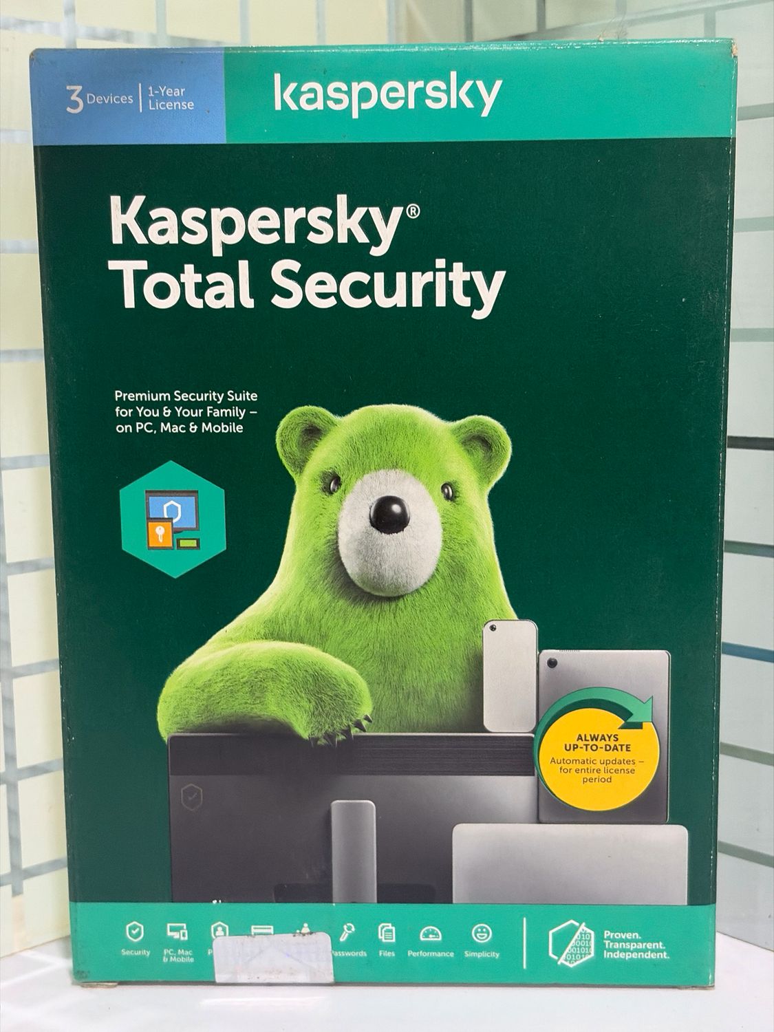 New, 3 User, 1 Year, Kaspersky Total Security