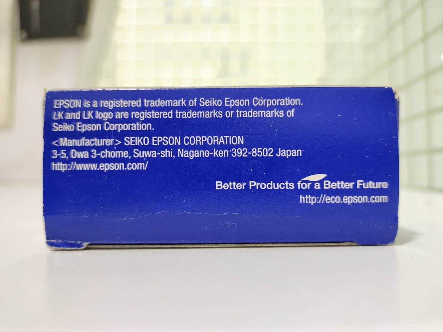 Epson LK-5TBN Label Tape 18 mm. Black On Clear